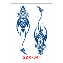 Herbal Plant Waterproof Tattoo Stickers Chinese Character Sun Moon Juice Tattoo Semi-Permanent Tattoo Men Women Body Art Sticker