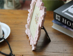 YICKYUE - Pink Butterfly Photo Frame, Resin, European Photo Frame, Home Study, Office Decoration Gift, MF192, 6 Inch