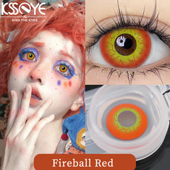 YICKYUE - 1 Pair Hot sales Color Contact Lenses with Diopter Myopia Eyes Cosplay Contacts Lens Halloween Contact Lenses Makeup