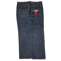 Hearujoy Y2K Fashion American Baggy Jeans Oversized Pattern Printed High Waist Wide-leg Pants Harajuku Women Casual Slacks Streetwear
