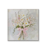 YICKYUE - Modern Abstract Pink Flowers,Hand Drawn Oil Painting, Frameless Painting, Living Room,Restaurant,Sofa Background Wall Decoration