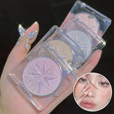 Yickyue 1Pcs Diamond Glitter Eyeshadow Shiny Pearlescent Pink Brown with Flash Eye Shadow Palette Long Lasting Eyes Makeup Cosmetics