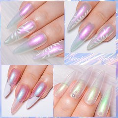 YICKYUE - 7ML Aurora Top Coat Sparking Gel Nail Polish Semi Permanent Soak Off UV Gel Function Top Coat For Nail Art Manicure