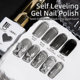 YICKYUE - RS Nail 9ml Self Leveling Gel Nail Polish Transparent Black Traceless Leveling Gel Semi Permanent Nail Art Soak Off LED UV Gel