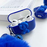 Blue silicone ins bear earphone case for apple airpods pro 1 2 3 charging box wireless bluetooth capa for airpod soft shell