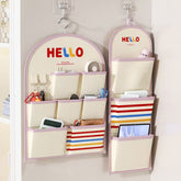 YICKYUE - Wall Closet Hanging Storage Organizer with 7 Pockets Hanging Pocket Pantry Organizer for Bedroom Closet Shelves with Hook