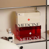 YICKYUE - Acrylic Large Capacity Medicine Box Home Portable Simplicity Medicine Storage Box Emergency Medical Handle Box First Aid Kit