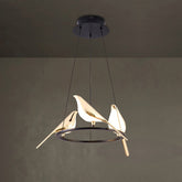 Nordic LED pendant lights modern 3 heads Magpie bird model chandeliers lamp indoor lighting home decor bedroom living room