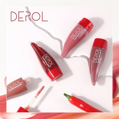 Yickyue Creative Pepper Shape Lip Gloss Lipstick Moisturizes Plumps Lips Ginger Root Oil Long Lasting Sexy Red Lip Makeup Tint Lipgloss