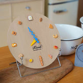 YICKYUE - DIY Wooden Bread Wall Clock Ins Cute Desktop Clock 10inch Living Room Home Decorative Clock Personality Creative Gift