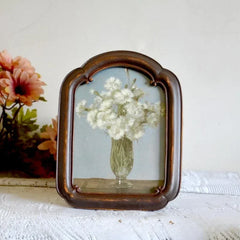 YICKYUE - Chinese Classical Deep Wood Picture Frame, Nostalgic Wall Picture Frame, European Relief Resin Glass Frame, Retro Style 118