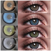 YICKYUE Norko Blue Contact Lenses 12 Months Wear Fashion Brown Colored Contact Lens Natural Gray Pupils Makeup Eyes Contacts