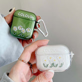 White daisy cute clear silicone earphone box for apple airpod pro 3 bluetooth case wireless charging headset capa for airpod 1 2