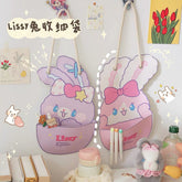 Cute Cartoon Animal Bedroom Desktop Hanging Storage Bag Large Capacity Wall Hanging Stationery Notebook Storage Organizer Bag