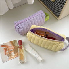 Cute Women Cosmetic Bag Zipper Makeup Organizer Portable Stationery Bag Student Pencil Case Coin Bag Pochette Storage Bag