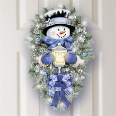 2022 New Year Christmas Decoration Stickers for Home Outdoor Window Snowman Wreath Xmas New Year Door Wall Party Decoration 2023