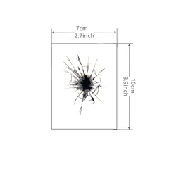 YICKYUE - 1 Sheet Black Hole Cracks Sticker Waterproof Lasting Temporary Tattoo