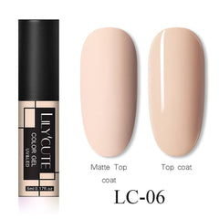 LILYCUTE Matte Effect Gel Nail Polish Matte Top Coat Need Winter Color Gel Polish Soak Off UV Gel Nail Art Design Hybrid Varnish