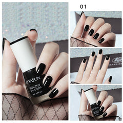 Manicure Gel Nail Polish Normal Nail Polishes Quick Drying Tearable Glitter Sequins Uv Varnishes Matte Watercolor Drops Nails