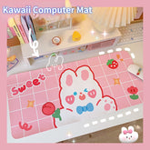 Cartoon Kawaii Large Mouse Pad Desk Computer Mouse Mat Japan PU Rubber Waterproof Cute Rabbit Bear Mouse Pad Computer Table Pad