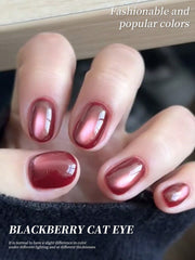 YICKYUE - 1PC blackberry cat Eye gel nail polish, UV LED curing, long-acting fast drying nail art gel