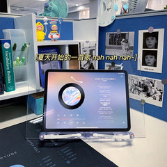 Acrylic Reading Rack Korean Ins Transparent Student Desktop Book Stand Ipad Bracket Reading Rack Ipad Tablet Bracket Bookend