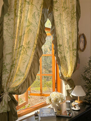 YICKYUE - American Retro French Pastoral Half Curtains, Blackout Curtains for Windows, Living Room, Bedroom, American