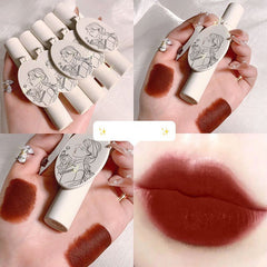 5 Colors Velvet Matte Lip Glaze Waterproof Long Lasting Liquid Lipsticks Moisturizing Nonstick Cup Lip Gloss Makeup Cosmetic