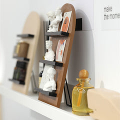 Cutelife Nordic Beige Vertical Wooden Storage Shelf Decoration Home Organization Shelf Room Accessories Bathroom Kitchen Shelf