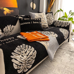 Black Sofa Covers Modern Chenille Sofa Cushion Seasons Universal Non-slip Armchair Couch Cover Sofa Cover Towel for Living Room