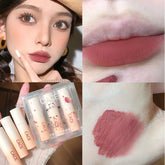 Yickyue CACE 3pc/set Matter Lipsticck Orange Gradient Tube Lip Tint Easy To Color Long Lasting Non-stick Cup Lipstick Makeup Cosmetics