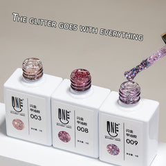 YICKYUE - Glitter Gel Nail Polish Sequins Shiny Soak Off UV LED Varnish Nail Art Semi-permanent Varnish Nails Manicure 12 Colors