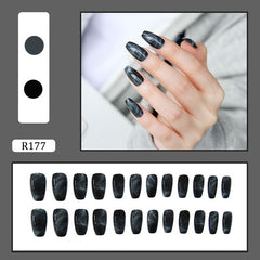 24pcs Multi-Type Wear Short Paragraph Fashion Manicure Patch False Nails Save Time Wearable Nail Patch SAL99