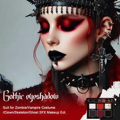 YICKYUE - Afflano 6 Colors Eyeshadow Palette Makeup Matte Shimmer Glitter Smokey Gothic High Pigmented Longlasting Eye Makeup Halloween