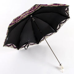 New Fashion Luxury Flower Umbrella Rain Women Dual Folding Double Layer Lace Up Parasol Luxury Brand High-end Wedding Umbrellas
