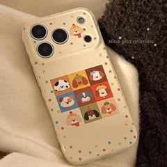 Cute Puppy Case for iphone 17promax Shockproof Cartoon Case for iPhone 16 15 14 13 Pro Max Ins Protector Cover for iphone 17pro