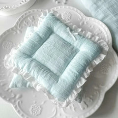 YICKYUE - Original Homemade Bow Ribbon Coaster Dining Table Kitchen Household Insulation Mat Korean Imported Fabric
