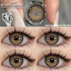 YICKYUE - 1pair Natural Eye Lenses Color Contact Lenses for Eyes Green Lenses Blue Eye Contact Lens Yearly Cosmetic Gray Pupils