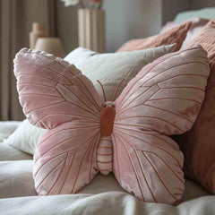 YICKYUE - Butterfly Pillow Cute Ins Sofa Pillow Soft Pink Butterfly Pillow Decoration Home Bedhead Portable Pillow Creative Alien Pillow