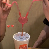 3/5/10pcs Funny Love Heart Double Head Straws Plastic Drinking Straws Flexible Drinking Tube Birthday Party Supplies Accessories