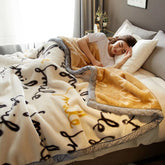 Yickyue Winter Thick Warm Double Blanket Adult Children Sheet Comforter Bed Bedspread High Quality Healthy Raschel Blankets