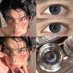 YICKYUE - 1 Pair Color Contact Lens Natural Contact Lens Blue Contact Lens Pupil Men Color Contact Lens Eye Cosmetic Prescription