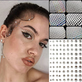 Yickyue Mixed Size Eyeshadow Face Diamonds Festival Body Decoration Jewels Stickers Self Adhesive Fake Tattoos Makeup Nail Rhinestone