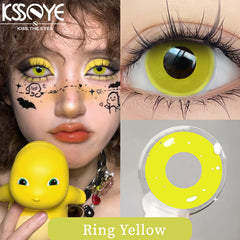 YICKYUE - 1 Pair Hot sales Color Contact Lenses with Diopter Myopia Eyes Cosplay Contacts Lens Halloween Contact Lenses Makeup