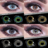 YICKYUE - 1 Pair Aurora Europe Colored Contact Lens Yearly Use Cosmetic Colored Contacts Lenses for Eyes Beauty Contact Lenses