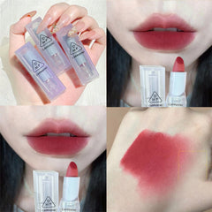6 Colors Velvet Matte Lipstick Waterproof Long Lasting Non-stick Cup Lip Makeup Transparent Blue Tube Lipstick Sexy Red Lip Tint