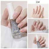 Kudan nail polish free baking long-lasting quick-drying transparent nude nail polish white sequins children's nail polish