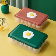 Kitchen 24 Grid Egg Container Plastic Refrigerator Egg Fresh-keeping Storage Box With Lid Duck Egg Box Egg Tray 2020 New