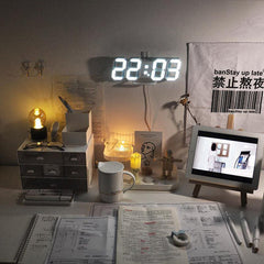 Nordic Digital Alarm Clocks Wall Clocks Hanging Watch Snooze Table Clocks Calendar Thermometer Electronic Clock Digital Clocks