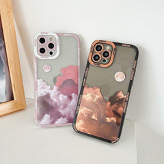 Luxury Sunset Clouds Silicone Shockproof Clear Case For iPhone 11 12 13 Pro Max Mini X Xs XR 7 8 Plus SE 2 Lens Protection Cover